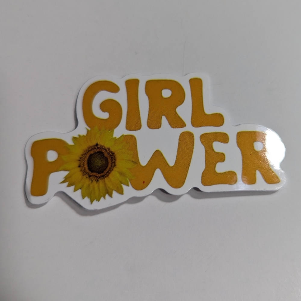 Girl Power Sunflower Sticker